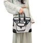 Pre-Owned Hermès Birkin 25 Cargo Handbag in the highly coveted "Panda" colorway (officially styled as Ecru/Noir) paired with Palladium Silver Hardware (PHW) SZ3072607275287