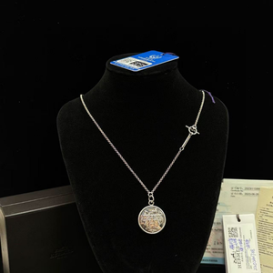 Pre-Owned Hermès Ex-Libris Pendant Necklace Size Large SZ81373