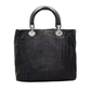 Pre-Owned DIOR Black Woven Lady Dior Handbag lambskin leather SZ3102606193440