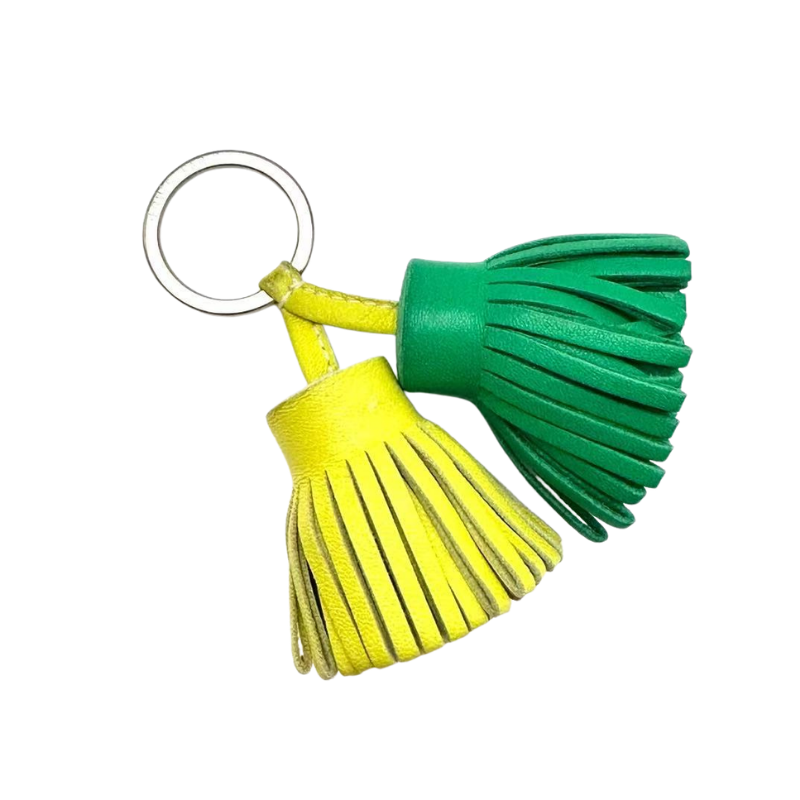 Pre-Owned Hermès Carmen Uno-Dos key ring (or bag charm), a variation of the classic tasseled Carmen line SZ3012602112392