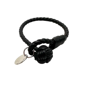 Pre-Owned  Bottega Veneta Black Intrecciato Nappa Leather Bracelet SZ3032603213773