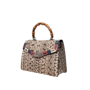 Pre-Owned Gucci Lilith Snakeskin Bamboo Top Handle Bag SZ3032607254971