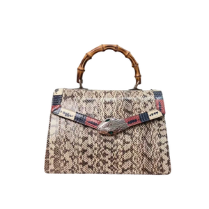 Pre-Owned Gucci Lilith Snakeskin Bamboo Top Handle Bag SZ3032607254971