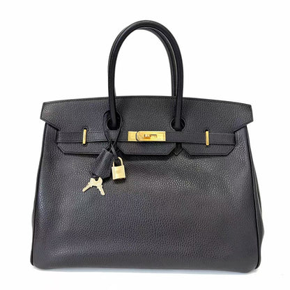 Pre-Owned Hermès Birkin 35 — Black with Gold Hardware | Square B Stamp (1998) | Togo Leather