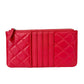 Pre-Owned Chanel Quilted Leather Flat Wallet Pouch N22038666