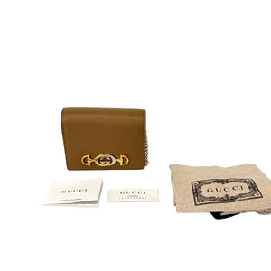 Pre-Owned Gucci Zumi bifold chain wallet N22031642