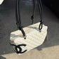 Pre-Owned Chanel "Cambon" Pillow Bag (Black & White)