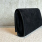 Pre-Owned YSL (Saint Laurent) Black Suede Tassel Clutch