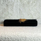 Pre-Owned YSL (Saint Laurent) Black Suede Tassel Clutch