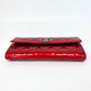 Pre-Owned Chanel Le Boy Long Wallet — Red Patent Leather (2014 Model)