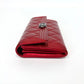Pre-Owned Chanel Le Boy Long Wallet — Red Patent Leather (2014 Model)