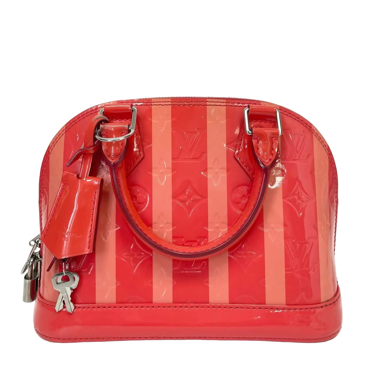 Pre-Owned LV Louis Vuitton — Alma BB Shell Bag (Bi-color Patent Leather)