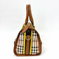 Pre-Owned Burberry Equestrian Knight Check Boston Pillow Handbag Year 2014