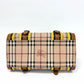Pre-Owned Burberry Equestrian Knight Check Boston Pillow Handbag Year 2014