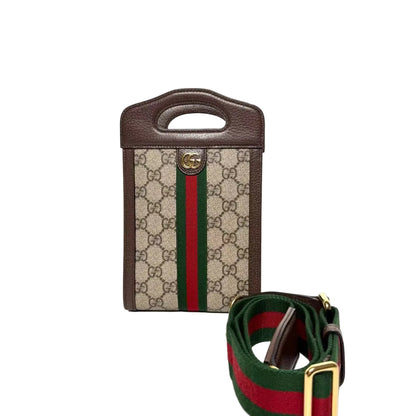 Pre-Owned Gucci Ophidia Monogram Music Score-Style Shoulder Bag (Phone Bag)