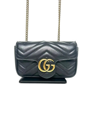 Pre-Owned Gucci GG Marmont Matelassé Super Mini Bag