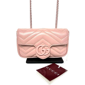 Pre-Owned Gucci Marmont (Pink Ceramic Buckle)