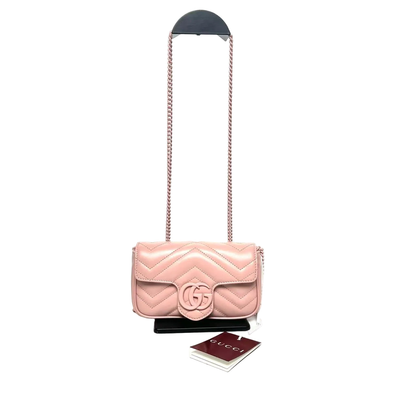Pre-Owned Gucci Marmont (Pink Ceramic Buckle)
