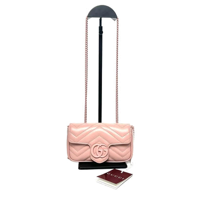 Pre-Owned Gucci Marmont (Pink Ceramic Buckle)