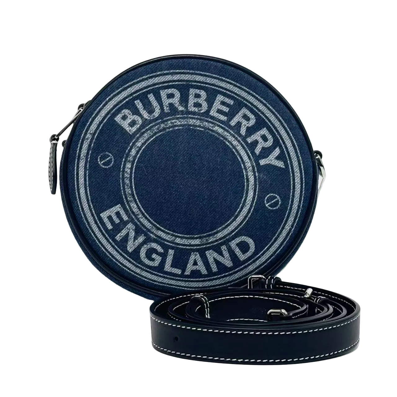 Pre-Owned Burberry "Round Cake" Style Bag in Denim Canvas Year 2020