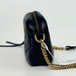 Pre-Owned Gucci Black &amp; Gold Camera Bag Year 2019
