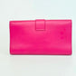 Pre-Owned YSL Saint Laurent Pink Leather "Y-Buckle" Clutch Year 2013