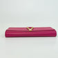 Pre-Owned YSL Saint Laurent Pink Leather "Y-Buckle" Clutch Year 2013