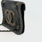 Pre-Owned Chanel Black Chain-Embroidered Bag Year 2011