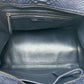 Pre-Owned CELINE Navy Blue S nakeskin "Luggage" Bag