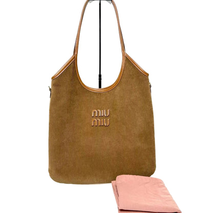 Pre-Owned Miu Miu Corduroy "Cinnamon" Tote