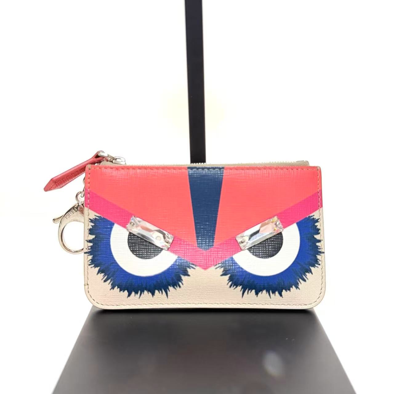 Pre-Owned Fendi "Monster" Long Cardholder, Coin Purse & Clutch