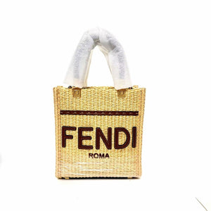 Pre-Owned Fendi Women's Mini Sunshine Straw Shoulder Bag