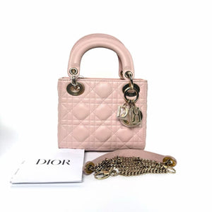 Pre-Owned Dior Pink Three-compartment Lady Dior