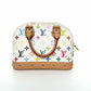 Pre-Owned LV White Tricolor Alma Shell Bag