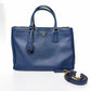 Pre-Owned Prada 9-inch cross-grain calfskin blue "killer" handbag/crossbody bag