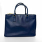 Pre-Owned Prada 9-inch cross-grain calfskin blue "killer" handbag/crossbody bag