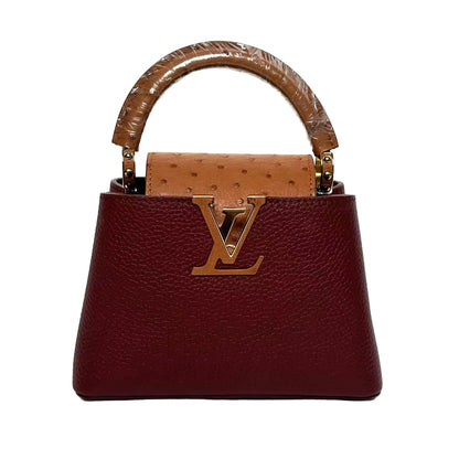 Pre-Owned Louis Vuitton Cap Limited Edition, burgundy with ostrich leather sole,