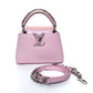 Pre-Owned Louis Vuitton/LV Pink Ostrich Leather Cap