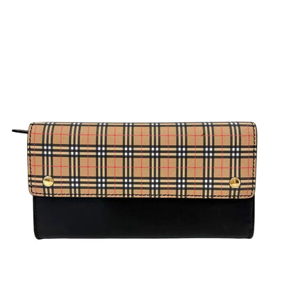 Pre-Owned Burberry Classic Check Long Flap Wallet