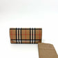 Pre-Owned Burberry Classic Vintage Check Long Flap Wallet