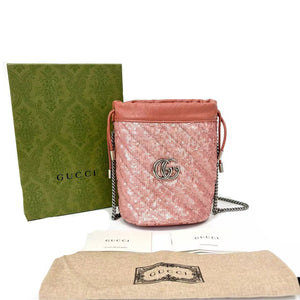 Pre-Owned  Gucci GG Marmont mini sequin bucket bag N18418622