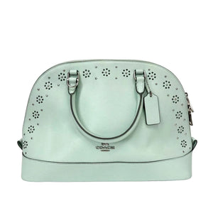 Pre-Owned Coach Blue Lace Shell Bag Year 2015