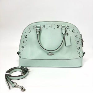Pre-Owned Coach Blue Lace Shell Bag Year 2015