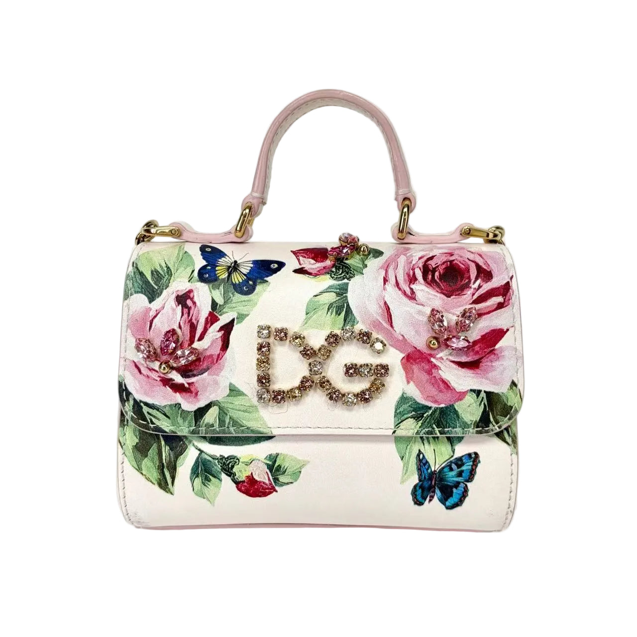 Pre-Owned Dolce &amp; Gabbana Floral-Print Handbag N20564332 Year 2017