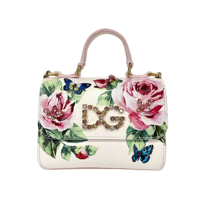 Pre-Owned Dolce &amp; Gabbana Floral-Print Handbag N20564332 Year 2017