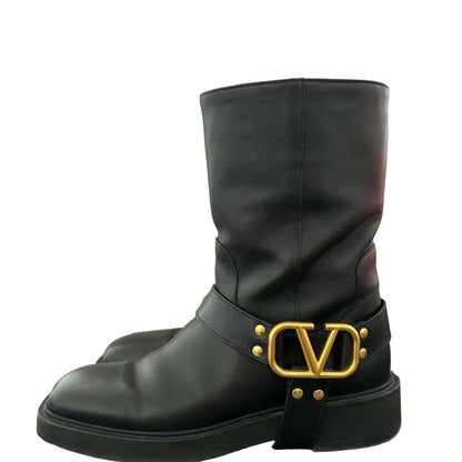 Pre-Owned Valentino Black Biker Boots