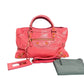 Pre-Owned Balenciaga Pink Motorcycle Bag Year 2013 20481238