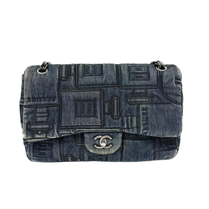 Pre-Owned CHANEL CF Denim "Coco Perfume Bottle" Flap Bag  Year 2017 N22495803