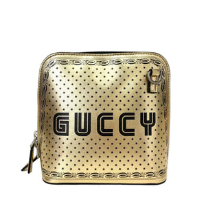 Pre-Owned Gucci x SEGA Calfskin GUCCY Stars Mini Dome Shoulder Bag N22499875