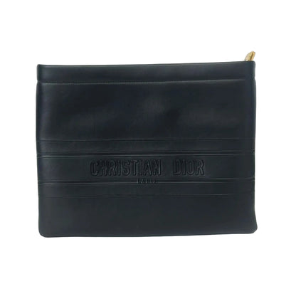 Pre-Owned Dior Black Calfskin Clutch Year 2020 N22514215